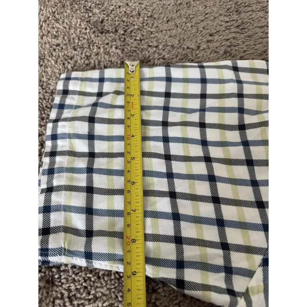 Tommy Hilfiger Button-Down Short Sleeve Shirt with Pocket - White‎ with Stripes
